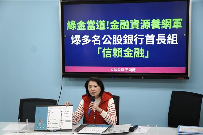 国民党立委王鸿薇今召开记者会。（王鸿薇办公室提供）