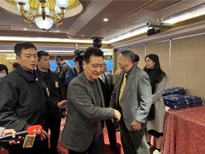 國民黨副總統候選人趙少康今出席行憲紀念日外交感恩茶會。（張薷攝）