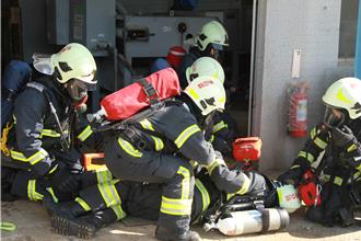 金門消防辦海淡廠災搶演練  強化救災人員行動安全