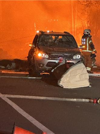 龜山工廠大火1死3傷 他開車被炸飛鐵片擊落 還原生死瞬間