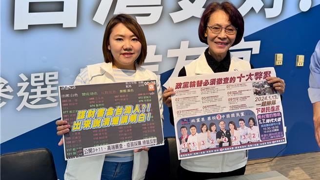 国民党高市党部主委黄昭顺（右）、高市议员邱于轩（左）今天再预告未来会再揭露20、30弊案，要民进党别再硬拗了。（柯宗纬摄）