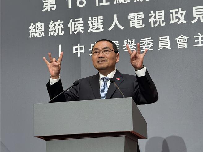 国民党总统候选人侯友宜。（李奇叡摄）