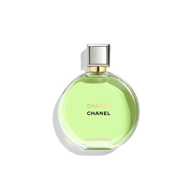 輕盈果香的香奈兒Chance綠色香水，很適合在冬末春初時使用，售價6400元。（CHANEL提供／黃唯淯台北傳真）
