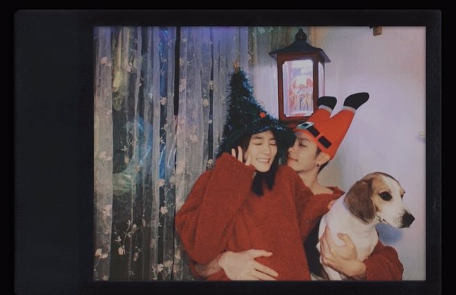 曹佑寧和王净在圣诞节放闪。（图／tsaoyuning Instagram）