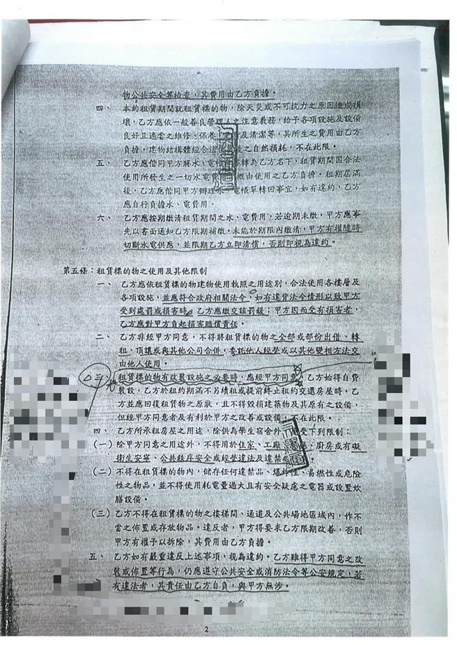 民进党公布开侯友宜「凯旋苑」民国100年又昱公司与文化大学原长达15年的不平等合约，证实侯友宜当年如何坑杀压榨学生。民进党提供