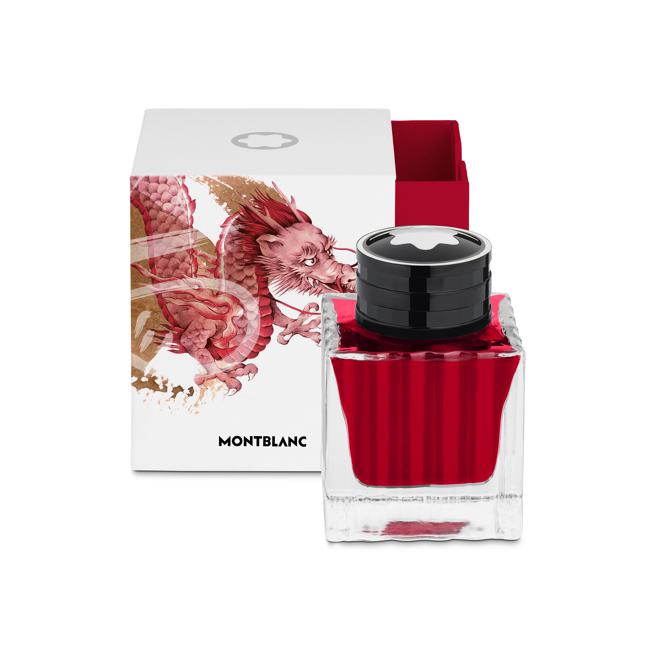 万宝龙生肖与符号系列龙年50ml墨水瓶，1300元。（Montblanc提供）