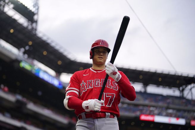 大谷翔平今年使用的球棒比过去多出1吋。（美联社资料照）