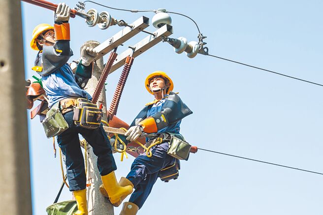 台电2024年招考1103名雇用人员，其中配电线路维护类429名为名额最多的类别。（台电提供）