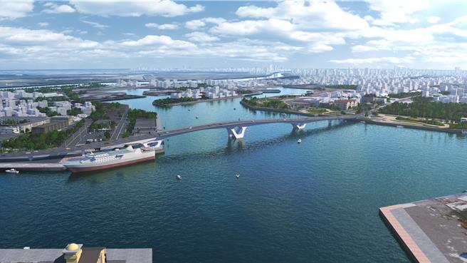安平漁港跨港大橋在流標10次後，28日順利決標，拚2028年底完工。（台南市工務局提供／曹婷婷台南傳真）