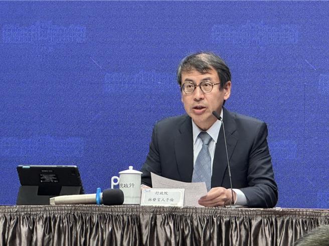 行政院發言人林子倫。（黃婉婷攝）