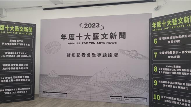 2023年「年度十大藝文新聞」揭榜。（李欣恬攝）