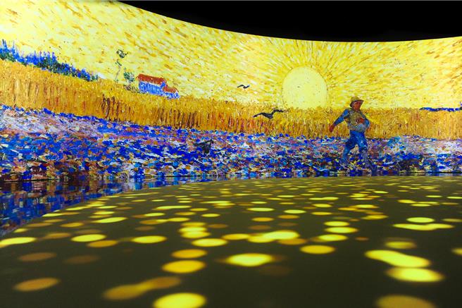 纪念印象派150周年的光影展，透过科技带观眾体验创作过程。（翡冷翠文创提供／李怡芸台北传真）