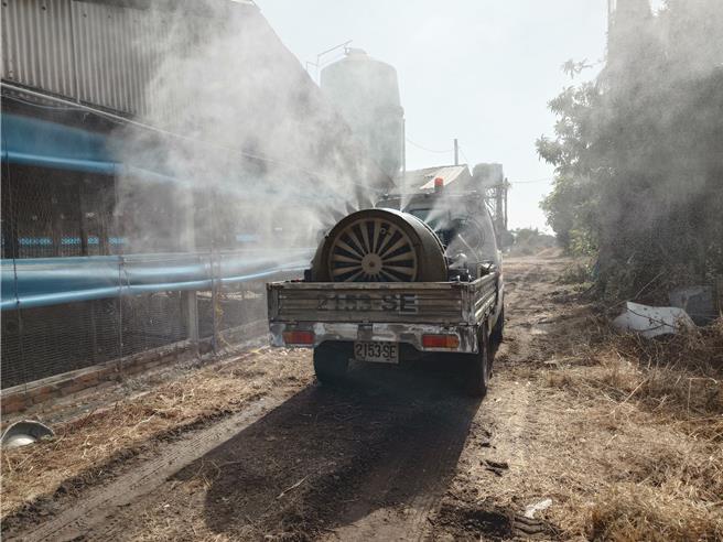 台南市动保处29日前往麻豆区一处禽场，共扑杀1万多只感染禽流感疫情的土鸡。（台南市动保处提供／程炳璋台南传真）