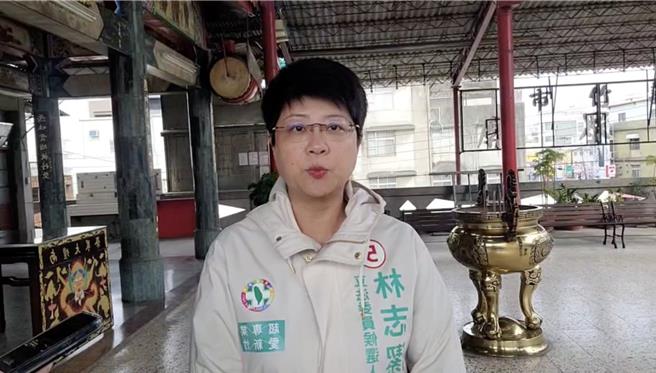 民進黨新竹市立委候選人林志潔指出，這位韓姓旅遊業者是國民黨立委鄭正鈐的婦女後援會長，要求鄭正鈐說明立場。（林志潔團隊提供／王惠慧新竹傳真）