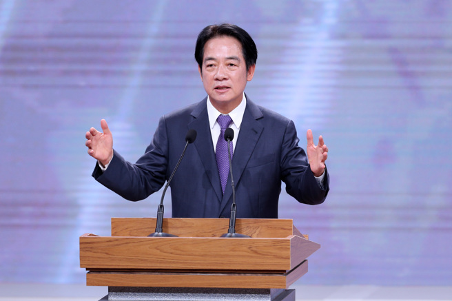 2024年總統大選總統候選人辯論會30日舉行，民進黨總統候選人賴清德發表政見及辯論。（台北市攝影記者聯誼會提供／黃世麒攝）