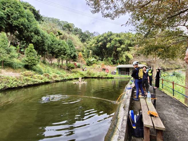 苗栗縣卓蘭鎮壢西坪一家休閒農場釣魚池，30日中午驚傳父子溺斃意外。(民眾提供)