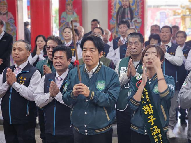 外傳大陸介選又出新招，副總統、民進黨總統候選人賴清德疾呼國人支持大陸最不喜歡的候選人，要讓自己高票當選。（陳淑娥攝）