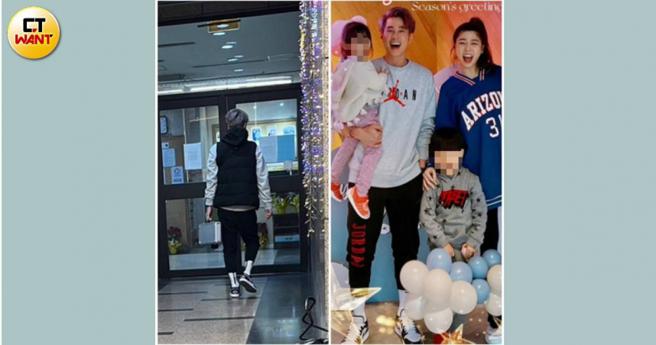 本刊于2023年12月24日平安夜晚间在一间旅馆楼下巧遇人夫吴东谚。（图／本刊娱乐组、翻摄自吴东谚IG）