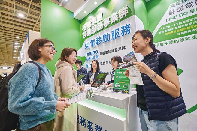 裕隆移动服务事业群聚焦「电动车eMaaS体验」，集合旗下格上租车、LINE GO及裕电俥电等品牌参展。图／业者提供