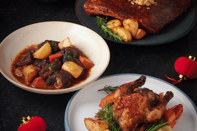 裕元花园酒店 推出二至四人小家庭需求冷冻宅配年菜。(图/裕元花园酒店提供)