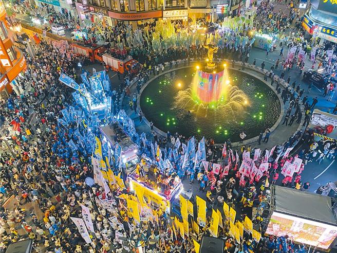 此次立委选举嘉义市选前之夜将登场，图为2022年嘉义市议员选举选前之夜造势情况。（本报资料照／廖素慧摄）