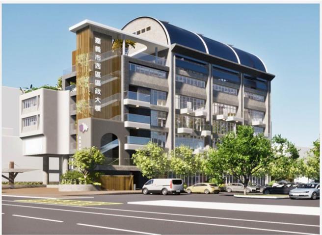 嘉義市規畫新建西區區政大樓模擬示意圖。（嘉義市政府提供／廖素慧嘉市傳真）