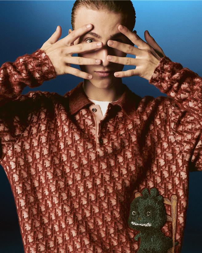 經典的Dior Oblique上，也能見到可愛的Otani Workshop作品。（Dior提供／黃唯淯台北傳真）