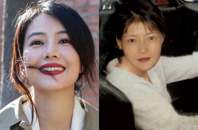 徐娇妈妈(右)被说和女星高圆圆(左)长得很像。（图／高圆圆、徐娇 微博）