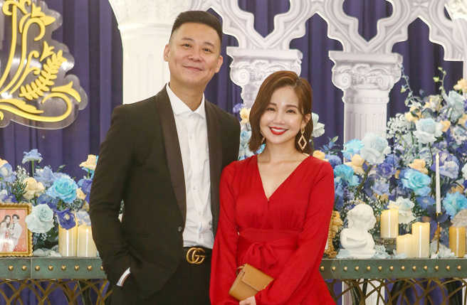 锺欣怡和制作人老公孙乐欣结婚多年依旧恩爱如昔。（图／中时资料照）