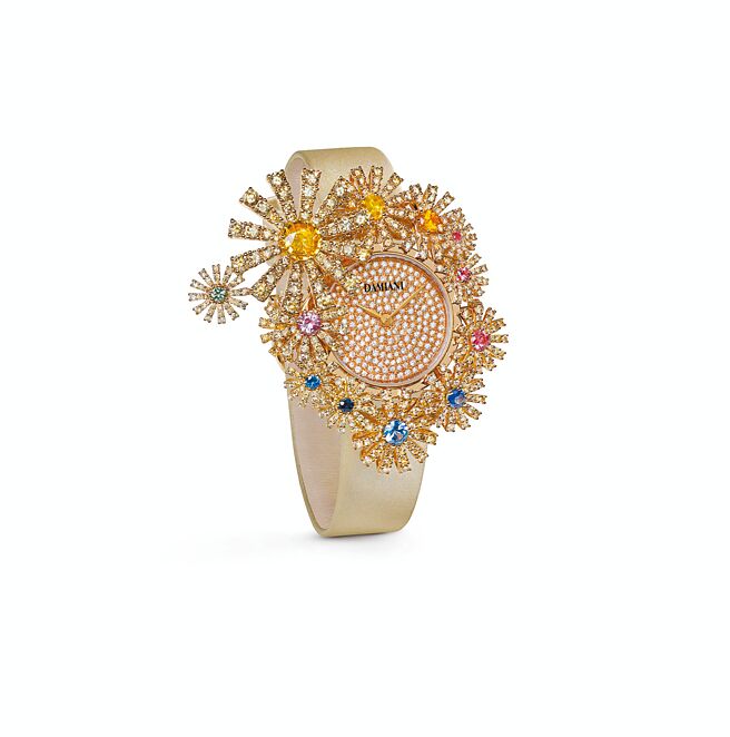 DAMIANI大師系列Margherita 玫瑰金珠寶表，190萬元。（DAMIANI提供）
