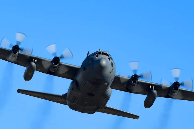 美製洛克希德馬丁（Lockheed Martin）C-130H運輸機。（美國空軍）