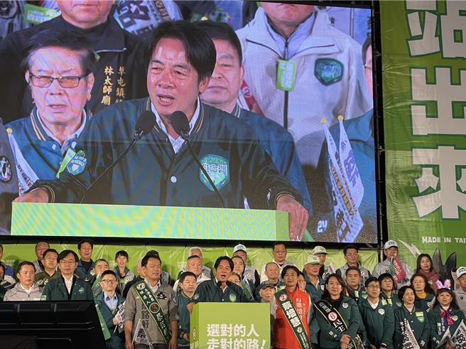 賴清德說，若藍或白掌握國會多數，就無法進行軍事採購，無法進行國防自主。（楊靜茹攝）