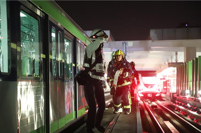 中捷1月6日凌晨进行多重灾害模拟演练，启动共同防灾机制。（中捷公司提供／张亦惠台中传真）