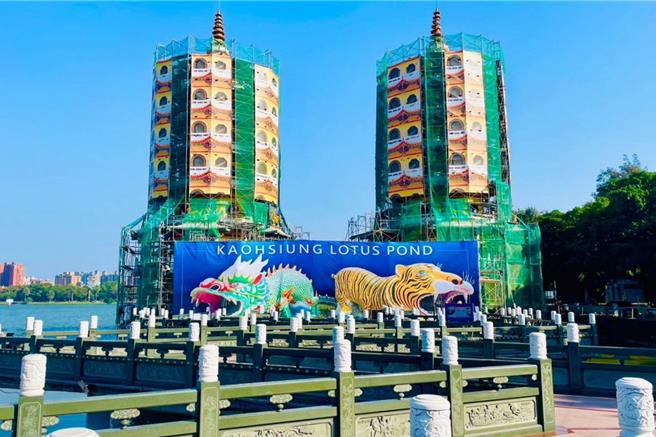 針對龍虎塔施工工區進行美化，卻挨酸像是靈骨塔。對此，龍虎塔所屬的慈濟宮6日發出聲明，批評此說法極度褻瀆神明，管委會嚴正譴責。（資料照片）