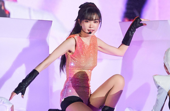 谢金燕在跨年晚会嗨唱30分钟。（图／中时资料照）