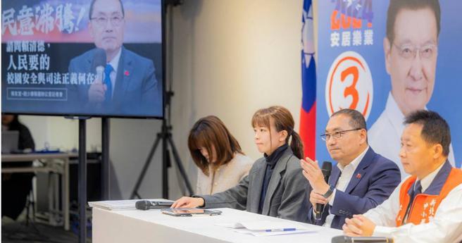 国中生割颈案再度引爆全民对校园霸凌与暴力事件以及废除死刑议题的关切，侯友宜也亲上火线强调当选后一定致力整顿校园安全，并且重申反对废死。（图／侯友宜竞办提供）