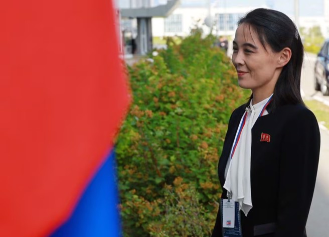 北韩劳动党中央组织指导部第一副部长金与正表示，北韩并没有开炮，只是引爆炸弹。(图/路透社)