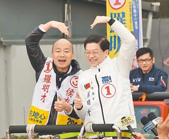 韓國瑜陪羅明才車掃 凍蒜聲不斷