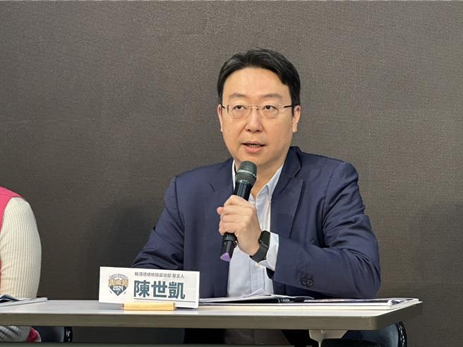 賴清德競選總部發言人陳世凱。（黃婉婷攝）
