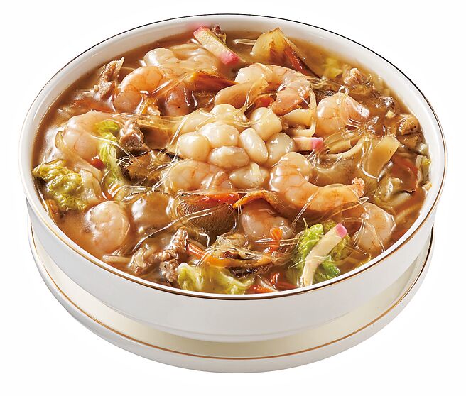 全联台南晶英红烧海鲜羹，569元。（全联提供）