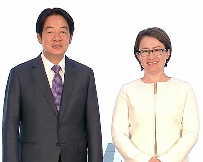 民进党正副总统候选人赖清德、萧美琴9日举办选前国际记者会。（摘自赖清德直播）