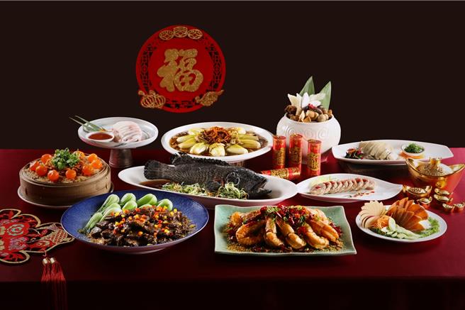 新竹老爺「明宮粵菜廳」推出年菜盛宴，5人份7道佳餚，每套8,800元起。(老爺酒店集團提供)