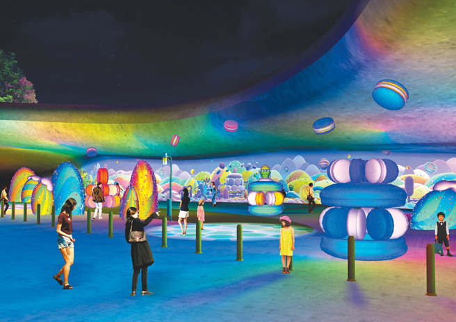 2024中臺灣元宵燈會首度打造雙主燈，馬卡龍燈區甜蜜魅力爆擊！（圖／臺中市觀旅局提供）
