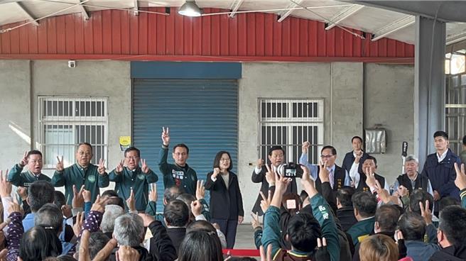 蔡英文总统向选民呼吁，用选票向民主国家展现同一阵线的决心。（陈梦茹摄）