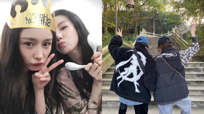 楊冪、劉詩詩活動同框，養眼畫面衝熱搜。（圖／翻攝自楊冪、劉詩詩 微博）