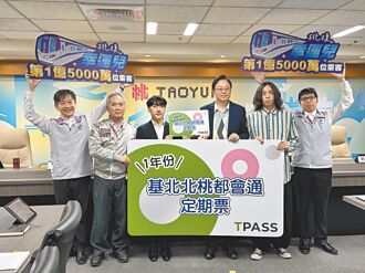 桃捷迎1.5億乘客 幸運兒TPASS免費搭1年