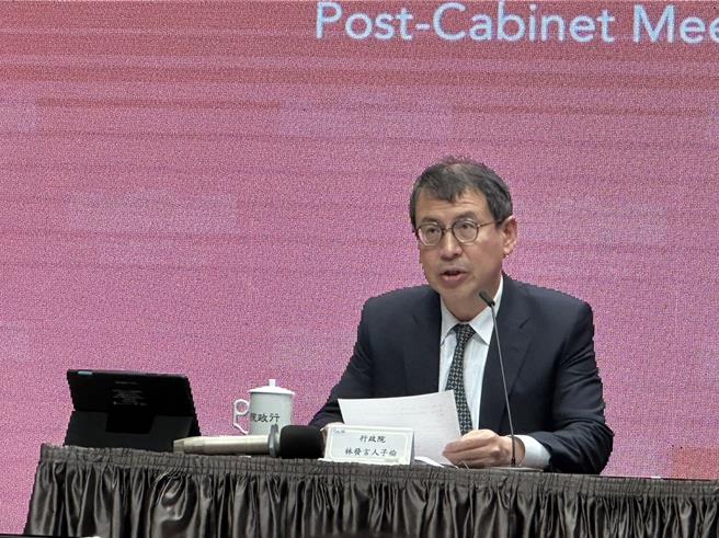 行政院发言人林子伦。（黄婉婷摄）