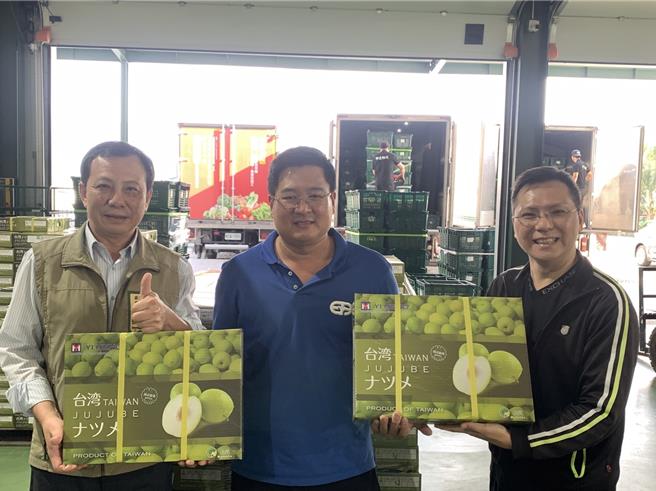 目前正值屏東蜜棗產季，當中首批外銷蜜棗1.36公噸已於10日在高樹鄉蜜棗冷鏈包裝集貨場裝箱集貨，預計25日出倉、28日在日本大田批發市場販售。（屏縣府提供／謝佳潾屏東傳真）