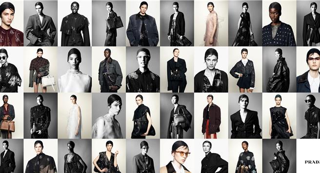 Prada 2024春夏系列邀請40位模特共同演繹，包含亞洲超模劉雯、杜鵑、崔素拉Sora Choi，新生代潛力超模Mica Arganaraz、Loli-Bahia等人。Prada 提供）