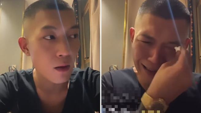 凤梨直播吸引眾多网友关注，默契狂刷「平安喜乐」。（图／翻摄自凤梨 吴泓逸IG）